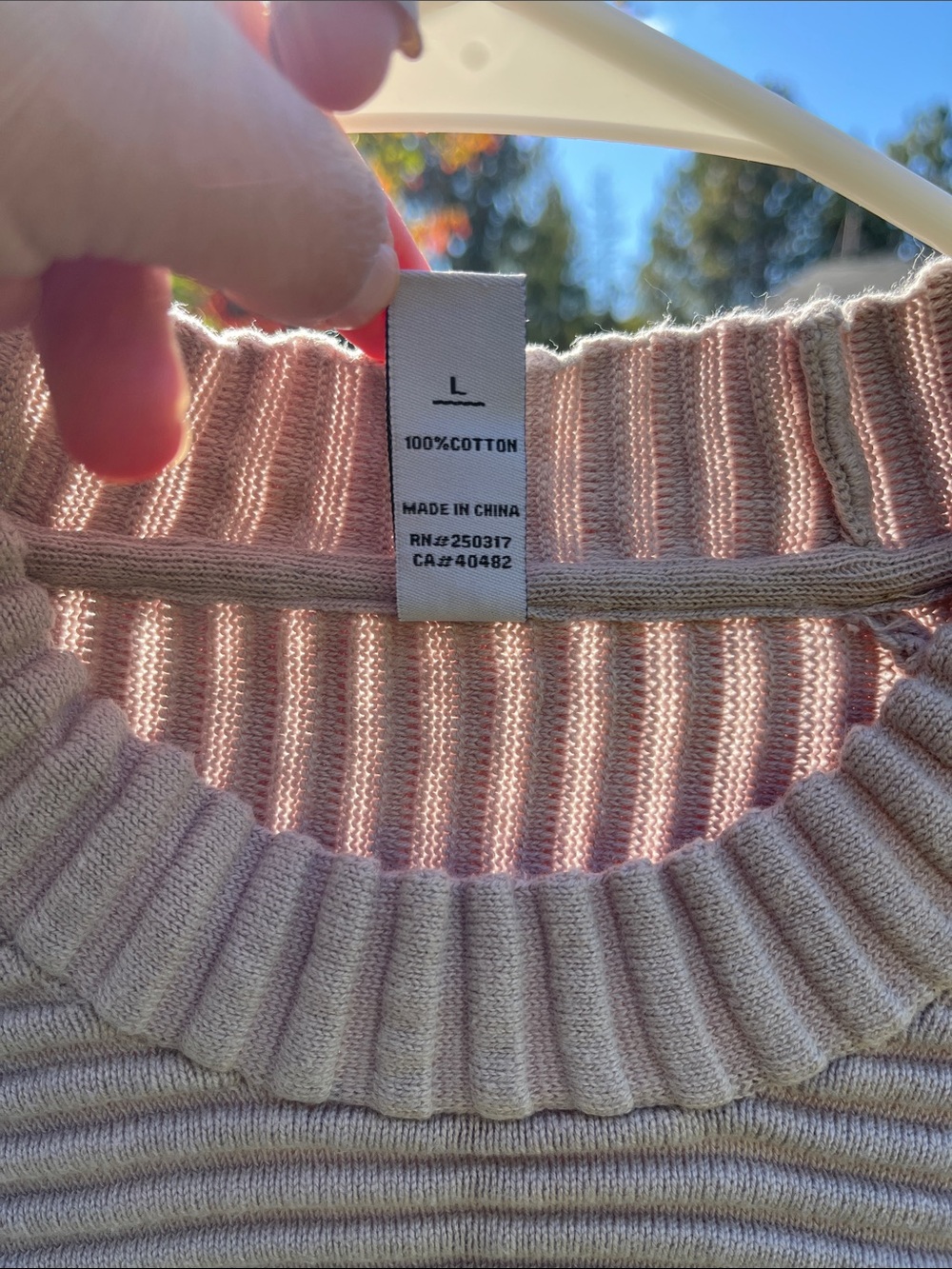 Varley Cream Ribbed Crew Sweater - Picture 2 of 5